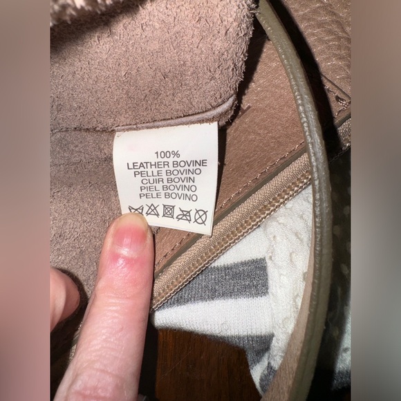 Tosca Blu FRINGED Big Nude Leather Satchel/Removable Crossbody Strap & Pouch - Picture 5 of 12